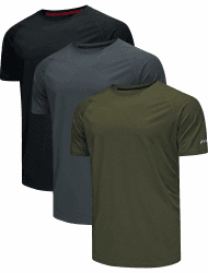 3er Pack T-Shirts Für Herren Fitness Sport Tshirts Herren Funktionsshirt Laufshirt Herren Kurzarm Sommer Fitnessshirt Trainingsshirt Sport Kleidung Männer Atmungsaktive Shirts 3XL Schwarz Grau Grün Angebot bei HelloDeals