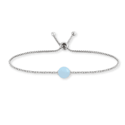 Engelsrufer Damen Armband aus Sterling Silber und Kraftstein - Karabinerverschluss - in zwei Längen verstellbar - nickelfrei 1 Stein Blauer Achat Angebot bei HelloDeals