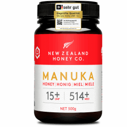 Manuka Honig MGO 514+ UMF 15+, monofloral, unabhängig laborgeprüft, 500g | Hoher Aktivitätsgrad, UMF 15+ & MGO zertifiziert, unabhängig laborgeprüft, monofloral, rückverfolgbar zum Ursprung 500 g (1er Pack) Angebot bei HelloDeals