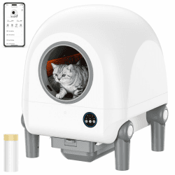 Vxacen Katzenklo Selbstreinigend, 72L Selbstreinigende Katzentoilette | App-Steuerung Katzentoilette Selbstreinigend Geruchsfreie Elektrisches Katzenklo für Mehrere Katzen Angebot bei HelloDeals