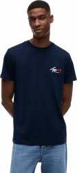 Tommy Jeans Herren TJM Slim Sign Chest Ss Tee EXT Dm0dm22538 S/S T-Shirt (1er Pack) 4XL Große Größen Blue (Dark Night Navy) Angebot bei HelloDeals