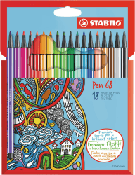 STABILO - Premium-Filzstift - Pen 68 | 18er Pack 18er Pack Standardfarben Angebot bei HelloDeals