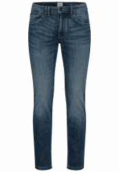 camel active Herren Slim Fit fleXXXactive® Jeans | bequeme Slim Fit Jeans mit Logo-Stick auf einer der Gesäßtaschen als 5-Pocket Hose 42W / 32L Dark Indigo Angebot bei HelloDeals