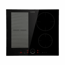 Klarstein Induktionskochfeld, Glaskeramik Kochfeld mit 4 Platten, Einbau-Induktionskochfeld mit Touch-Display, Digitalanzeige und Timer-Funktion, Schnelles Aufheizen, 7000 Watt 60 cm Hybrid 4 Zonen Schwarz Angebot bei HelloDeals