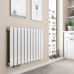 EMKE Design Heizkörper Flach, 630x850 mm Horizontal Flachheizkörper mit Seitenanschluss, Einlagig Paneelheizkörper Wandheizkörper für Bad, Schlafzimmer & Wohnzimmer, Weiß 603W 630x850mm Weiß | Einlagig Angebot bei HelloDeals