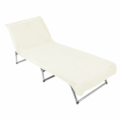 ZOLLNER Schonbezug - weiches und saugstarkes Strandtuch in 75x215 cm - waschbar bis 60°C - Baumwolle in Creme - Fester Halt durch eingenähte Kapuze - Oeko Tex® Zertifiziert 75x215 cm Creme Angebot bei HelloDeals