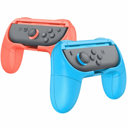 FINTIE Grip Kompatibel mit Nintendo Switch 2 (2025) Joy-Con, Blau/Rot | [2 Stück] Ergonomisches Design Verschleißfeste Komfort Griff Kit Griffhalter Kompatibel mit Switch Konsole Joy-Con Controller Angebot bei HelloDeals