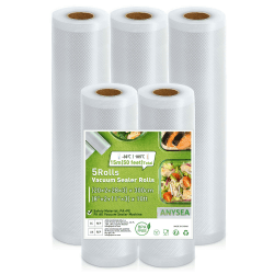 Vakumiererbeutel Vakuumierfolie Vakuumbeutel-Lebensmittel Vakumierfolienrollen Einschweissbeutel：Vakuumrollen Folienrollen für Vakuumierer BPA Frei Sous Vide Beutel 5 Rollen 20x2/28x3/x300cm Angebot bei HelloDeals