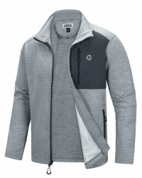 Outdoor Ventures Herren Sportjacke Leichte Funktionsjacke Übergangsjacke Fleecejacke mit 5 Taschen Freizeitjacke Trainingsjacke für Freizeit und Outdoor Hellgrau/Grau 3XL Angebot bei HelloDeals