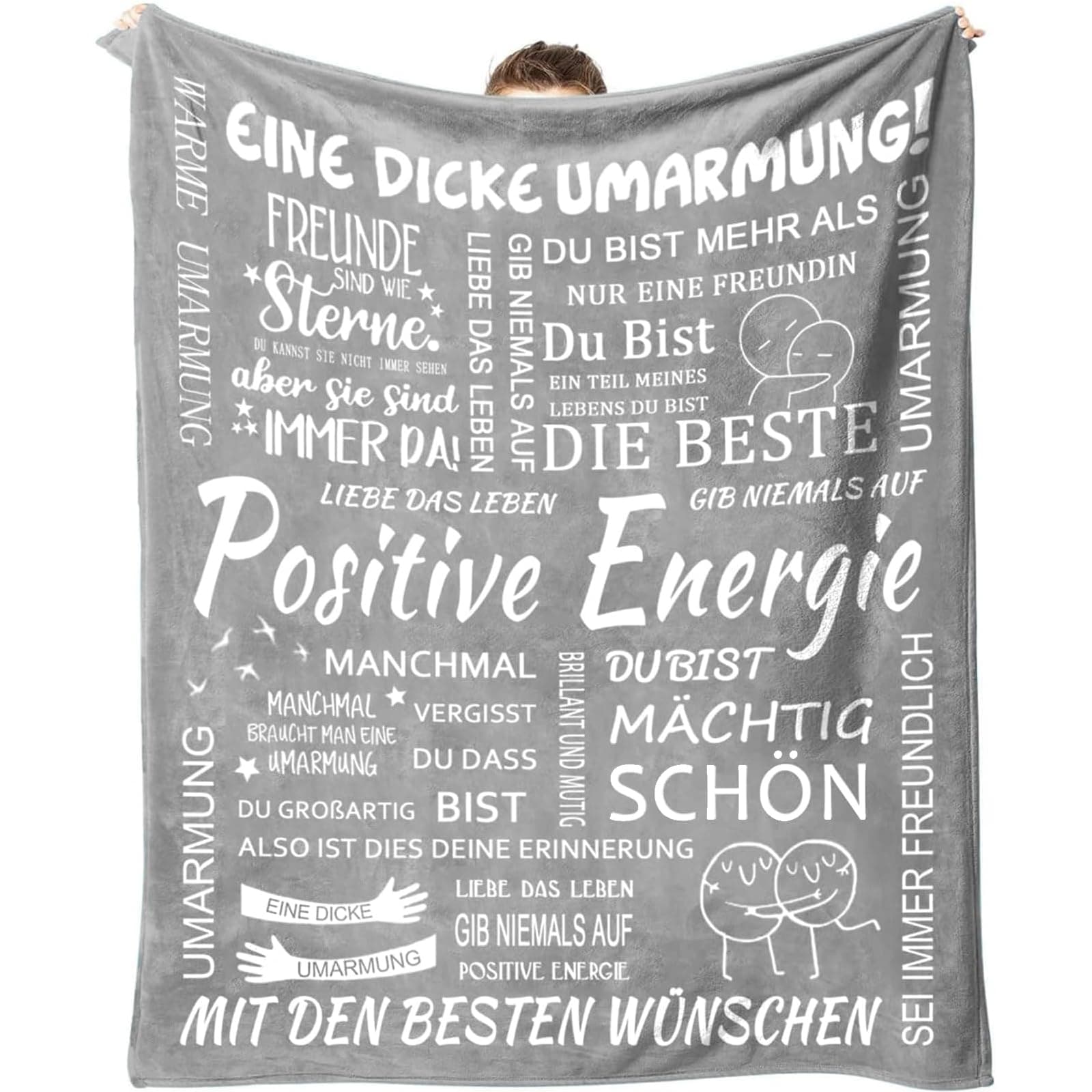Kuscheldecke Flanell 150 x 200 cm Flauschig Weich – Grau EINE Dicke Umarmung | Wohndecke Geschenk für Beste Freundin & Schwester | Geburtstag Weihnachten Valentinstag Grau 150*200cm Angebot bei HelloDeals