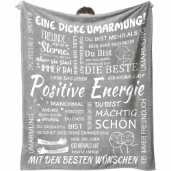 Kuscheldecke Flanell 150 x 200 cm Flauschig Weich – Grau EINE Dicke Umarmung | Wohndecke Geschenk für Beste Freundin & Schwester | Geburtstag Weihnachten Valentinstag Grau 150*200cm Angebot bei HelloDeals