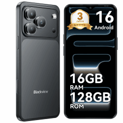 Blackview Wave 7C Android 16 Handy Ohne Vertrag, 128GB/2TB, 4G Dual SIM | 16GB RAM (4+12), 5000mAh, 32MP KI Kamera,6.56 Zoll HD+ Display,Einsteiger Smartphone Inkl.Hülle,Face ID/IP54/3 Jahre Garantie Angebot bei HelloDeals