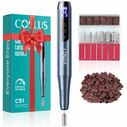 COSLUS C51 Kabelloser Tragbarer​ Elektrischer Nagelfräser mit​ LED-Display Blaugrau Angebot bei HelloDeals