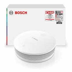 Bosch Smart Home Rauchwarnmelder II, Smarter Rauchmelder mit Sirene & App-Alarm, vernetzter Brandschutz im ganzen Zuhause, Apple Home kompatibel, einfache Montage, Controller II erforderlich Angebot bei HelloDeals