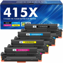 415X Toner Kompatibel für HP 415X 415A Color LaserJet Pro MFP M479fdw | 4-Pack Mit Chip für MFP M479fdw M479dw M479fnw M479fdn M454dn M454dw W2030A W2031A W2032A W2033A Schwarz Cyan Gelb Magenta Angebot bei HelloDeals