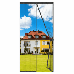 Auxmir Fliegengitter Balkontür Magnet Insektenschutz 80x200cm, Fliegenvorhang Terrassentür, Fliegenschutz Tür Balkontür Terrassentür Kellertür, Stärkere Magneten, Klebemontage ohne Bohren, Schwarz 80x200cm Schwarz Angebot bei HelloDeals