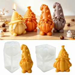 TZEKING 2 Stück Kürbis Silikonformen Kerzen,Silikonformen Gießformen Kürbis,3D Halloween Kerzen Formen Silikon,für Duftkerze,Handgefertigte Seife,Handwerk,für Herbstdeko Erntedankfest Halloween E5 Angebot bei HelloDeals