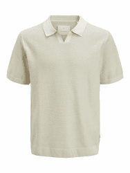 JACK & JONES Male Gestricktes Polo Einfarbig Gestricktes Polo XL Whitecap Gray Angebot bei HelloDeals