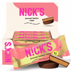 N!CK'S Peanut Butter Cups, Schokolade-Erdnusscreme Pralinen, 12x30g | Low Carb, Ohne Zuckerzusatz, 1,8 Net Carbs, Glutenfrei, Ohne Palmöl Angebot bei HelloDeals