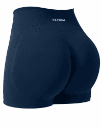 TAYOEA Sport Shorts Damen Scrunch Butt Lifting Gym Kurze Sporthose Push Up Booty Workout Kurze Leggings Seamless Radlerhose Damen für Yoga Fitness Navyblau XL Angebot bei HelloDeals