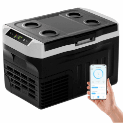EUHOMY 21L Kompressor Kühlbox -20℃~20℃, 12V Auto-Kühlschrank, Tragbarer Gefrierschrank 12/24V DC 220-240V AC, mit APP-Steuerung für Camping, Reisen, LKW, Haus 21L-mit APP Angebot bei HelloDeals