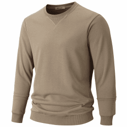 VEIISAR Herren Sweatshirt mit Rundhalsausschnitt Männer Basic Pullover Langarmshirts Freizeit Sport Shirt 616 Grey XL Angebot bei HelloDeals