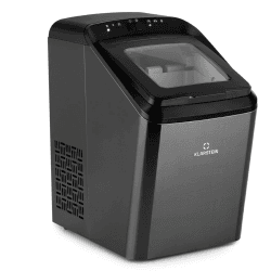 Klarstein Eiswürfelmaschine Klein, 2,9 L Eiswürfelbereiter für 15 kg Große und Kleine Eiswürfel, Schnelle Mini-Eiswürfelmaschine, Selbstreinigend Schwarz Angebot bei HelloDeals