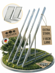 4x Balkonkraftwerk Halterung.118cm stabiles 3mm Aluminiumprofil | für 2x Solarmodule. 0% MwSt. Halterung mit hochwertigen Edelstahl Schrauben. Befestigung für PV-Module Halterung Solarmodul Angebot bei HelloDeals