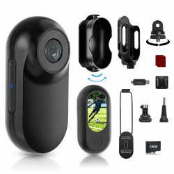 Mini Bodycam 1080P Körperkamera mit Magnet Trageband 26g POV Action Cam | 16GB Speicherkarte & komplettes Montagezubehör, Tragbare Kamera für Moto,Wandern,Outdoor,Vlog, Geschenk für Damen und Herren schwarz Angebot bei HelloDeals