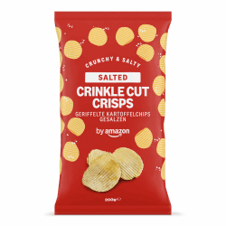 by Amazon Geriffelte Kartoffelchips Gesalzen, 200g Geriffelte Kartoffelchips Gesalzen 200 g (1er Pack) Angebot bei HelloDeals