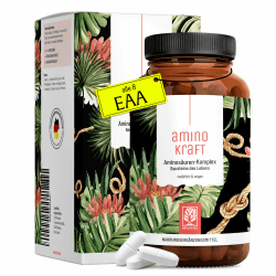 NATURTREU® Aminosäuren Komplex hochdosiert - 180 vegane Amino Tabletten | mit je 1000 mg pro Tagesdosis mit 12 verschiedenen Aminosäuren - EAA Pattern Presslinge 180 Kapseln Angebot bei HelloDeals