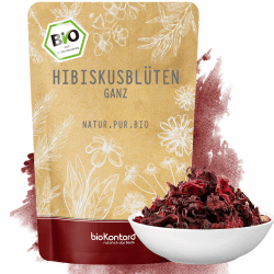 bioKontor – BIO Hibiskusblüten 1kg – ganz, getrocknet – 100% naturbelassen | deutsche Handabfüllung – aus biologischem Anbau – Hibiskustee Bio – Hibiskusblütentee – Hibiskus Tee 1 kg (1er Pack) Angebot bei HelloDeals