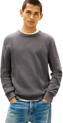 Tommy Jeans Herren Pullover Sweater Slim Fit M Grey (Washed Black) Angebot bei HelloDeals
