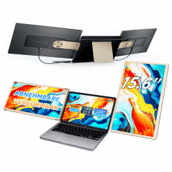 15.6'' Laptop Bildschirm Extender, 1080P FHD Portable Monitor Laptop with 235° Rotation, Triple Tragbarer Monitor Erweiterung Laptop Plug & Play für Mac, Windows, Chrome, Android 15,6'' Angebot bei HelloDeals
