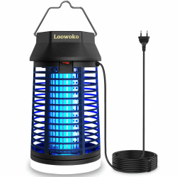 Insektenvernichter Elektrisch, 4200V Mückenlampe Mit LED-Licht, Wasserdicht Fliegenfalle Elektrisch Mosquito Killer, Anti Mücken Lampe für Innen Outdoor Schlafzimmer Haus Patio Hinterhof Kabellänge: 1,5 m Angebot bei HelloDeals