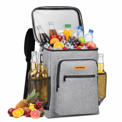 Kühlrucksack 30Dosen Kühltasche 24L 14h Kühlung Isolierter Picknickrucksack | Wasserdicht Kühlbox Thermo Rucksack Cooler Bag Groß Lunchtasche für Wandern Camping Strand Picknick Grillen Reisen Arbeit Angebot bei HelloDeals