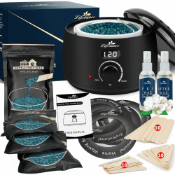 Lifestance Waxing Set Professionell, Wachswärmer Wachs Haarentfernung | 400g Wax, 20 Wachsstäbchen, 10 Augenbrauen Stäbchen, ein Vor- und Nachbehandlungslosion, 5 Papierringe Schwarz Waxing Set Angebot bei HelloDeals