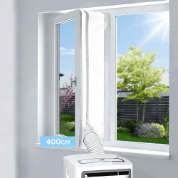 400CM Fensterdichtung für mobile Klimaanlage,Keine Bohrlöcher erforderlich | für Klimaanlagen, Wäschetrockner, Ablufttrockner, Hot Air Stop zum Anbringen an Fenster, Klimaanlage Fensterabdichtung Angebot bei HelloDeals