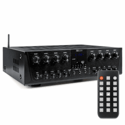 Power Dynamics PV280BT Verstärker mit Bluetooth - 8 Kanal Bluetooth-Receiver mit 800 Watt Leistung, MP3-Player, FM Radio - für Karaoke geeignet, inklusiv Fernbedienung - Schwarz 8 Zonen - 800 Watt Angebot bei HelloDeals