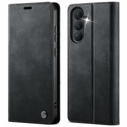 Handyhülle für Samsung Galaxy S26 5G Hülle Premium Lederhülle Weiches Vintage-Nubukleder Faltbare Ständer Schutzhülle Kartenfach Standfunktion klapphülle Samsung Galaxy S26 5G -Schwarz Samsung Galaxy S26 Schwarz Angebot bei HelloDeals