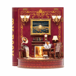 Book Nook Kit, DIY Booknook Modell für Erwachsene, 3D Holz Puzzle | Buchstütze Buch Ecke, Miniatur Puppenhaus Haus Einsatz zur Bücherregal-Dekoration Kreatives Geschenk Book Theater Angebot bei HelloDeals