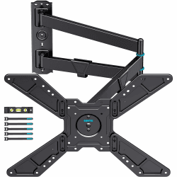 BONTEC Langarm TV Wandhalterung 32-75 Zoll, 838 mm Auszug, bis 50 kg | Voll schwenkbar und neigbar, 90° rotierbar, VESA 600x400 mm, für Eckmontage, Fensterbereiche und Hochformat-Nutzung Angebot bei HelloDeals