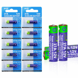 GutAlkaLi 10 Stück 27A 12V Batterie, High-Voltage Batterie 27A 12V Alkaline Mini, V27A LR27A MN27 L828 A27 12 Volt Batterie, -3 Jahre Lagerfähigkeit Angebot bei HelloDeals