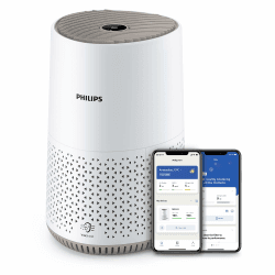 Philips Luftreiniger 600 Serie, Weiß, für Räume bis 44 m² | CADR 170m³/h, AIR+-App, HEPA NanoProtect-Filter, entfernt bis zu 99,97% Schadstoffe, ultraleise & für Allergiker (AC0650/10) Weiß Bis zu 44 m² Angebot bei HelloDeals