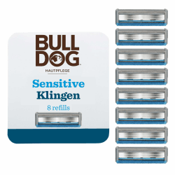 BULLDOG - Nassrasur für Männer - Sensitive Rasierklingen - 8 Ersatzklingen - 5-fach Klinge Angebot bei HelloDeals