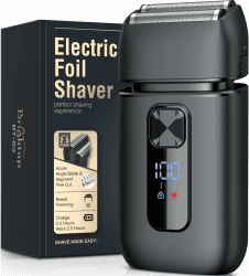 Brightup Rasierer Herren Elektrisch, Kabelloser Folienrasierer, Schwarz | Elektrorasierer mit Barttrimmer, 150 Min. Akku, USB-C, Wasserdicht, Rasierapparat für ultra-nahe Rasur und präzises Fading Angebot bei HelloDeals