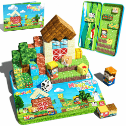 Goodtiles Magnetische Bausteine, Magnetbausteine, Reisespiele Kinder ab 3 | Magnetic Building Blocks, Beschäftigung Autofahrt Kinder, Magnet Bausteine für Kinder, Magnetspiele für Unterwegs Bauernhof Angebot bei HelloDeals