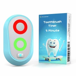 Zähneputzen Timer für Kinder 2 bis 3 Minuten, lustige Neuheit Timer, Geschenk für Ihre Familie und Freunde, magnetischer wasserdichter mit Farblichtern im Badezimmer für Training Coach (Blau) Blau - 3 Minuten Angebot bei HelloDeals