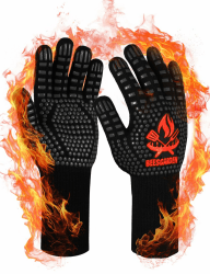 Grillhandschuhe Hitzebeständig 800°C Extrem Hitzebeständige BBQ L XL XXL | Grill Zubehör Feuerfest Ofenhandschuhe Topfhandschuhe BBQ Kochhandschuhe Backhandschuhe, Ideale Ofen, BBQ, Kochen, Schwarz Schwarz L/XL/XXL Angebot bei HelloDeals