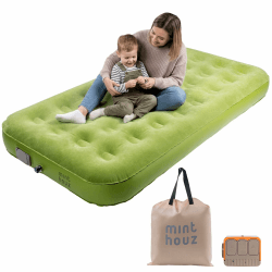 Minthouz Selbstaufblasbare luftmatratze, Isomatte Selbstaufblasend mit Integrierter Elektrischer Pumpe Extra Breite und Verstärkte Camping Matratz für Gäste, Camping und Outdoor - 195 * 100 * 25cm | One-Click Inflate/Deflate 1-2 Mins, Ultra-Thick Camping Angebot bei HelloDeals